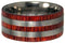 Bloodwood, Titanium Pinstripes 10mm Comfort Fit Titanium Wedding Band, Size 5.5