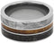 The Men's Jewelry Store (Unisex Jewelry) Dinosaur Bone, Gibeon Meteorite, Koa Wood 10mm Titanium Comfort-Fit Wedding Band, Size 8.25