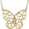 Diamond Butterfly 14k Yellow Gold Pendant Necklace, 18" (.08 Cttw)