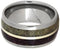 The Men's Jewelry Store (Unisex Jewelry) Deer Antler, Purple Box Elder Burl, 14k White Gold 10mm Comfort-Fit Titanium Band, Size 8.5