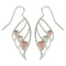 Angel Wing Earrings, Sterling Silver, 12k Green and Rose Gold Black Hills Gold Motif