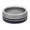 The Men's Jewelry Store (Unisex Jewelry) Gibeon Meteorite, Lapis Lazuli, Dinosaur Bone 9.5mm Titanium Comfort-Fit Wedding Band