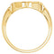 10K Yellow Gold Star of David Silhouette 12mm Ring
