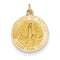 14k Yellow Gold Our Lady Of Fatima Medal Charm (20x15MM)