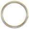 The Men's Jewelry Store (Unisex Jewelry) 14k White and Yellow Gold Half-Round 4mm Comfort-Fit Band