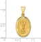 14k Yellow Gold Our Lady of Guadalupe Medal Pendant (22X13MM)