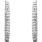 Diamond Inside-Outside Hoop Earrings, 14K White Gold (1 Ctw, Color G-I , Clarity I1 )