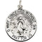 Sterling Silver Round Immaculate Conception Medal Necklace, 18" (18 MM)