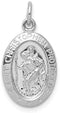 Sterling Silver Saint Christopher Medal Pendant (22X10 MM)