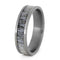 Deer Antler 6mm Comfort-Fit Brushed Titanium Wedding Band