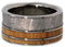 Gibeon Meteorite, Bamboo 9.5mm Comfort Fit Interchangeable Titanium Wedding Band, Size 7.75