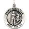 Sterling Silver St. Sebastian Necklace, 18" (18MM)
