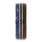 Blue Stardust, Fossil Meteorite, Dinosaur Bone, Black Stripe 8mm Titanium Comfort-Fit Wedding Band
