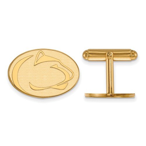 Sterling Silver Gold-Plated Penn state university Round Cuff Links, 17X22MM