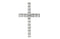 Petite Platinum Diamond Cross Necklace, 18" (1/4 Cttw.)