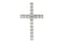 Petite Platinum Diamond Cross Necklace, 16" (.085 Cttw.)