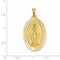 14k Yellow Gold Miraculous Medal Pendant (33X20MM)