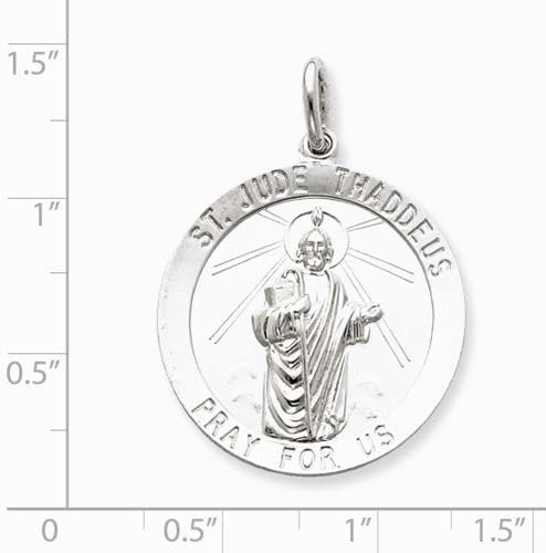 Sterling Silver St. Jude Thaddeus Medal (35X25MM)