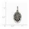 Sterling Silver Saint Christopher Medal Charm Pendant (25X12 MM)