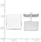 Rhodium-Plated 14k White Gold Square Cuff Links, 17MM