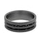 Black Stardust Meteorite, Sandblasted Titanium 6mm Comfort-Fit Band, Size 11
