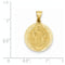 14k Yellow Gold Saint Benedict Medal Pendant (21X19MM)
