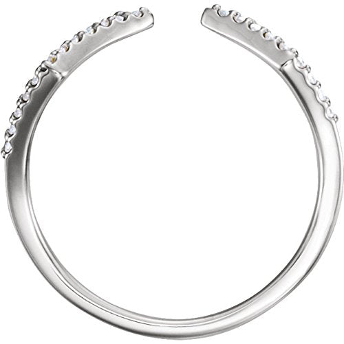 Diamond Geometric Ring, Rhodium-Plated 14k White Gold (1/5 Ctw, Color GH, Clarity I1), Size 6