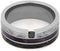 The Men's Jewelry Store (Unisex Jewelry) Black Diamond, Dinosaur Bone, Meteorite, Purple Box Elder Wood 8.5mm Titanium Comfort-Fit Band, Size 12