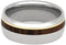 The Men's Jewelry Store (Unisex Jewelry) Ironwood, 10k Yellow Gold 8mm Titanium Comfort-Fit Band, Size 14.5