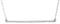 Diamond Bar Necklace in 14k White Gold, 18" (1/6 Cttw)