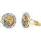 2-Tone Tick Tlock Cuff Links, 14k Yellow and White Gold, 19.5MM