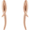 Freeform Drop Earrings, 14k Rose Gold