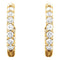 Diamond Inside-Outside Hoop Earrings, 14k Yellow Gold (1 Ctw, Color G-H, Clarity I1)