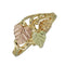 Black Hills Gold Cocktail Ring, 10k Yellow Gold, 12k Green Gold and 12k Pink Gold, Size 10