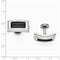 Cable Boulevard Collection Grey Titanium and Black Memory Cable Cuff Links, 12X24MM