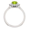 Arizona Peridot and Diamond Halo 14k White OR Yellow Gold Ring, Size 7