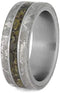 Dinosaur Bone, Gibeon Meteorite 7mm Matte Titanium Comfort-Fit Wedding Band, 11