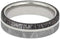 His and Hers Antler, Gibeon Meteorite Titanium Band and Sterling Silver Gibeon Meteorite Infinity RingSizes M14-F4.5