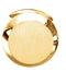 18k Yellow Gold Satin Brushed Round Cuff Link (Single Cuff Link), 20.25MM