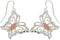 Butterfly Earrings, Sterling Silver, 12k Green and Rose Gold Black Hills Gold Motif