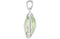 Green Quartz Antique Square Sterling Silver Pendant