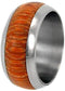The Men's Jewelry Store (Unisex Jewelry) Marble Wood Inlay 10mm Comfort Fit Titanium Wedding Band, Size 14.5