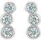 Diamond Three-Stone Ear Climbers, Rhodium-Plated 14k White Gold (.5 Ctw, G-H Color, I1 Clarity)