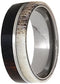 Deer Antler, Ironwood 8mm Comfort-Fit Titanium Band, Size 11
