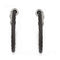 Throne Collection Black Ti Memory Cable, Argentium Sterling Silver Hoop Earrings