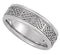 Celtic Knot 7mm Comfort-Fit 14k White Gold Wedding Band