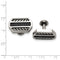 Carbon Fiber Collection Stainless Steel and Black Octagon Cuff Links, 16.25X25MM