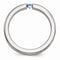 Radiance Collection Gray and Blue Titanium Sky Blue Topaz Princess 4mm Band