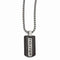 Edward Mirell Black Titanium and Sterling Silver Cobblestone Pendant Necklace, 20"