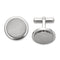 Titanium Satin-Brushed Round Cuff Links,16MM